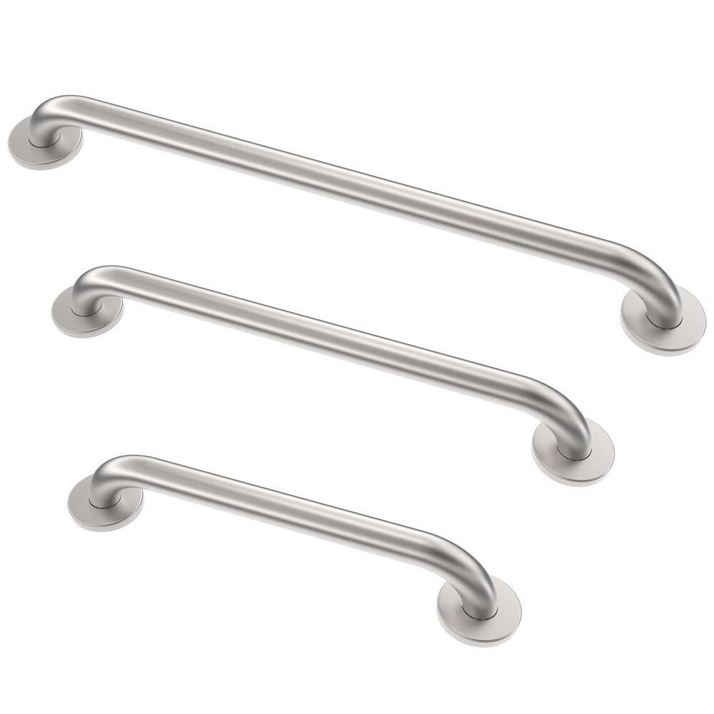 3-Piece ADA Grab Bar Set (18", 36", 42"), Brushed Stainless Steel